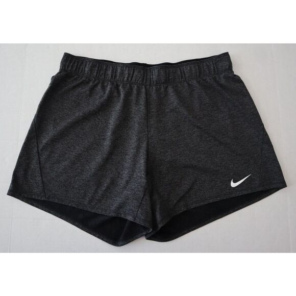 Nike Attack 890470-010 Women's Sz L Charcoal Dri-FIT 5" Unlined Training Shorts - Picture 1 of 8